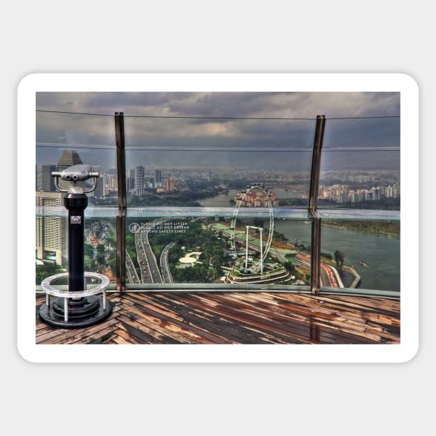 SkyPark's Binocular Viewer - Singapore Sticker by holgermader